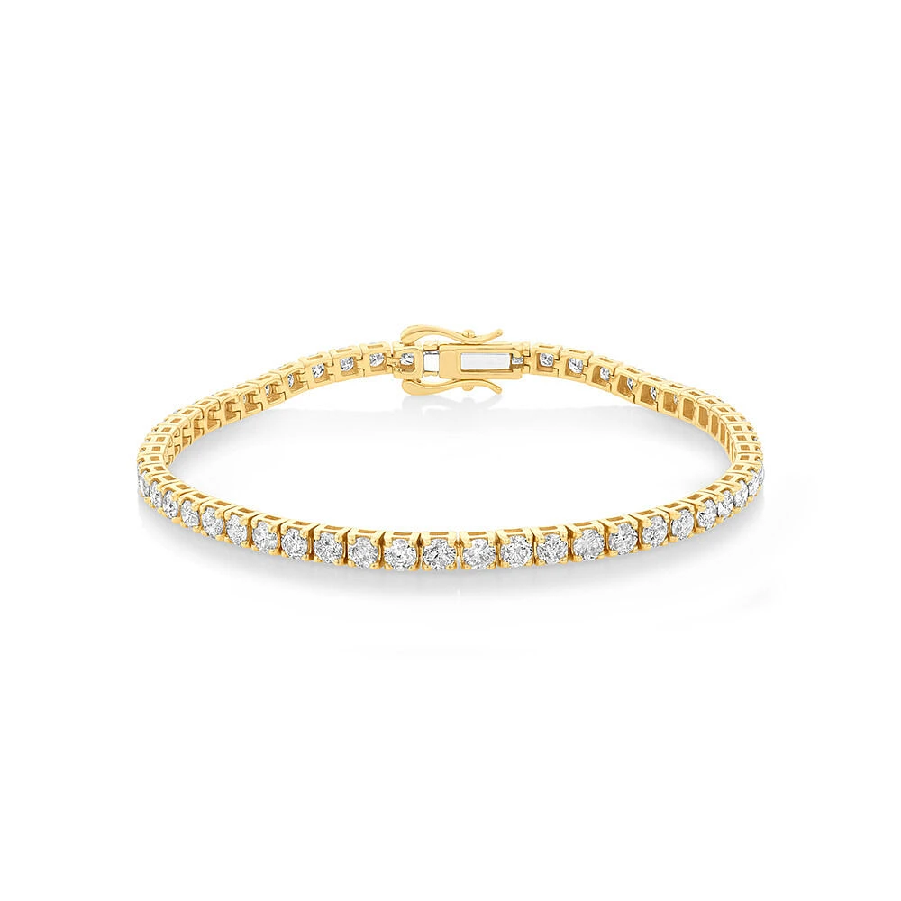 Bracelet de Tennis de 4,92 Carat TW en Diamant en Or Blanc 10kt