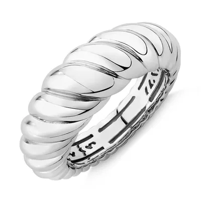 Sculpture Croissant Ring Sterling Silver