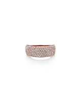 Diamond Pave Ring with 1.00 Carat TW Diamond in 10kt Rose Gold