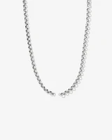 Grande chaîne à pendentif ouvert Belcher de 50 cm (20") en argent sterling