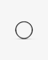 8mm Brushed Dome Black Titanium Wedding Band