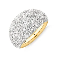 Stardust Ring with 4.06TW of Diamonds in 14kt Yellow Gold and Rhodium