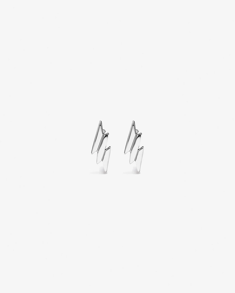 Lightning Bolt Stud Earrings in Sterling Silver