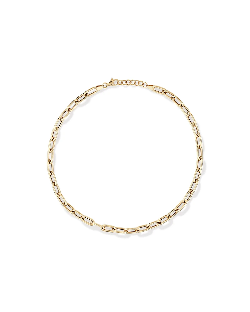 42.5cm Oval Paperclip Chain in 10kt 42.5cm Hollow Oval Paperclip Chain in 10kt Yellow Gold