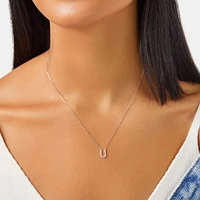 A' Initial necklace with 0.10 Carat TW of Diamonds in 10kt White Gold