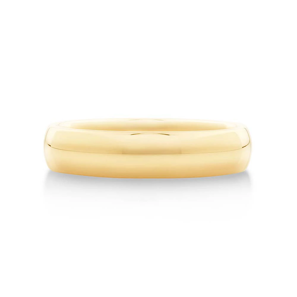 5mm High Domed Wedding Band 10kt Yellow Gold