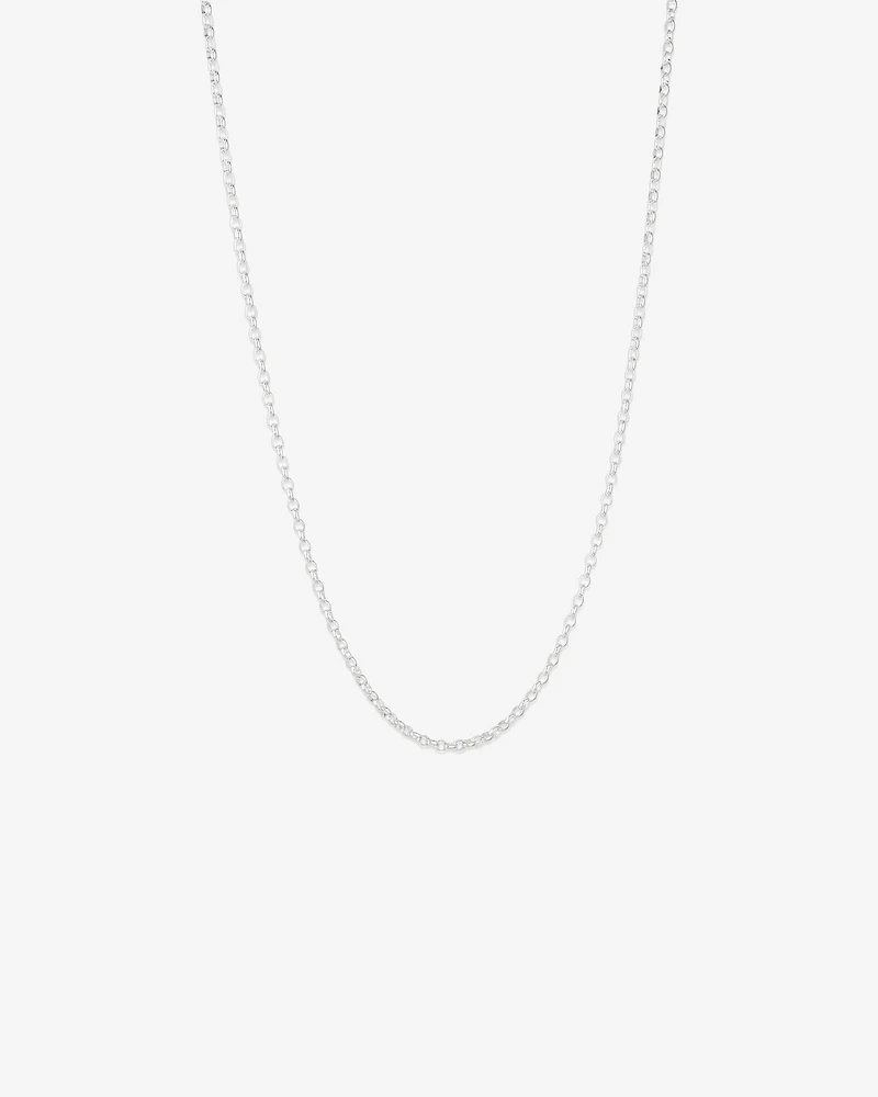 50cm (20") 3mm-3.5mm Width Belcher Chain in Sterling Silver