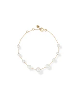 Bracelet with Cultured Freshwater Pearls in 10kt Yellow Gold