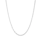 50cm (20") 4.7mm Width Round Paperclip Chain Necklace in Sterling Silver