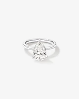 3.00 Carat TW Pear Cut Laboratory-Grown Diamond Solitaire Engagement Ring in Platinum