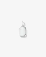 Letter Z Mother of Pearl Initial Pendant in Sterling Silver