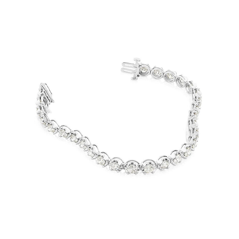 8.00 Carat TW Diamond Tennis Bracelet in 14kt White Gold