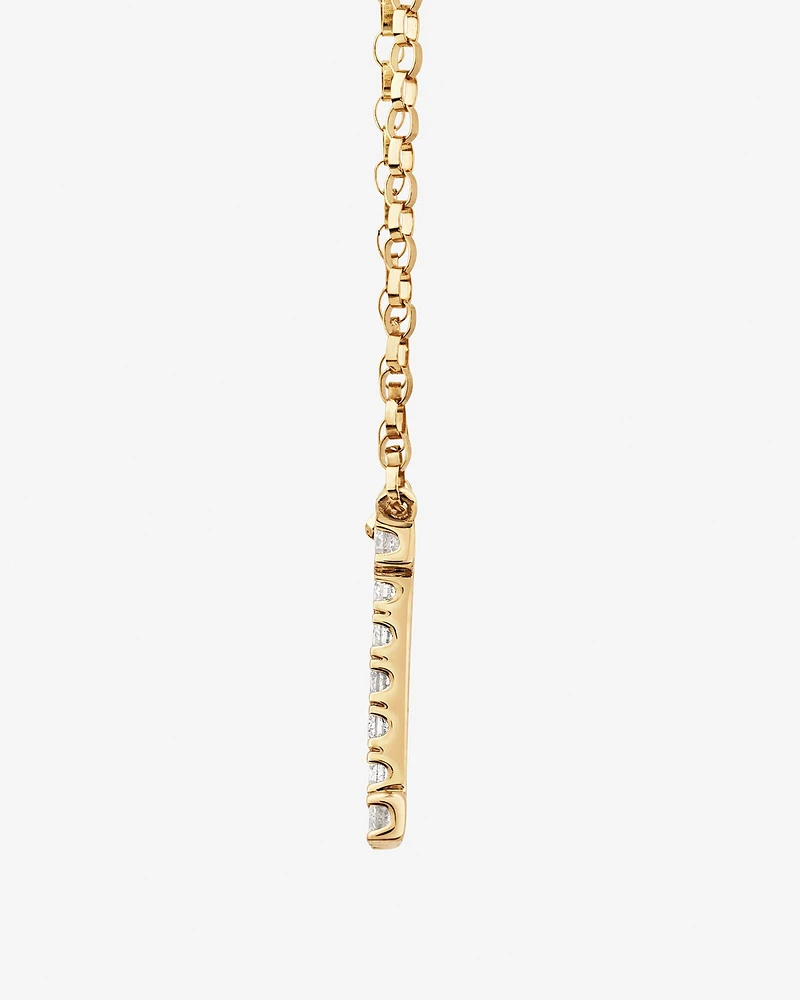 "K" Initial Necklace with 0.10 Carat TW of Diamonds in 10kt Yellow Gold