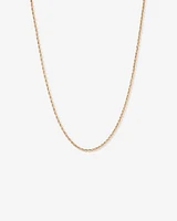 50cm (20") 3.3mm Width Semi-Solid Rope Chain in 10kt Yellow Gold