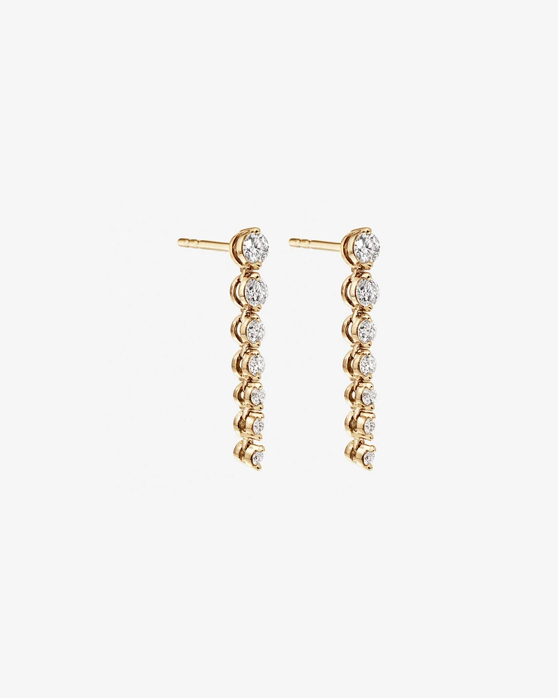 Drop Earrings with Carat TW of Diamonds in 18kt Gold