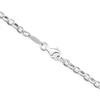 70cm (28") 3mm-3.5mm Width Oval Belcher Chain in Sterling Silver