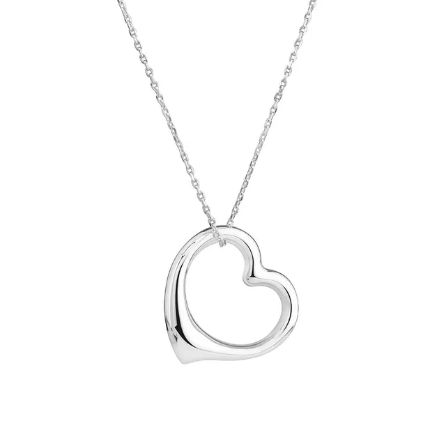 Michael Hill 45cm (18) Open Heart Necklace in Sterling Silver