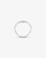 0.25 Carat TW Pear Diamond Curved Wedding Band in 14kt White Gold