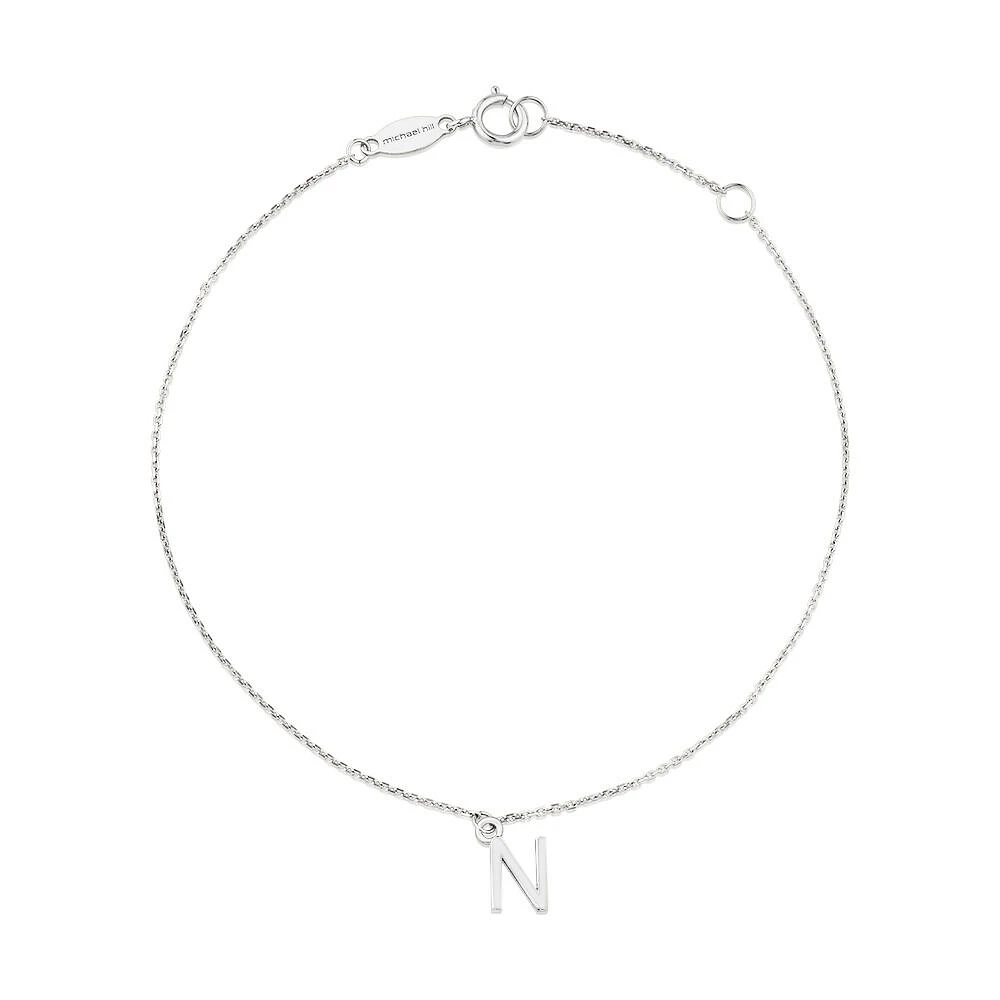 Bracelet à initiale « D » en argent