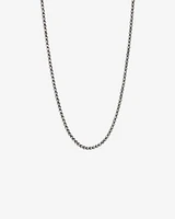 Ball Chain Necklace in Oxidised Sterling Silver