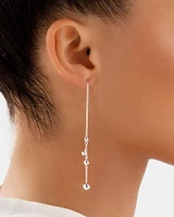 Bead Threader Earrings in Sterling Silver