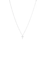 Diamond Accent Cross Pendant in Sterling silver