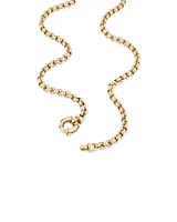 50cm (20") 3mm-3.5mm Width Hollow Belcher Chain in 10kt Yellow Gold