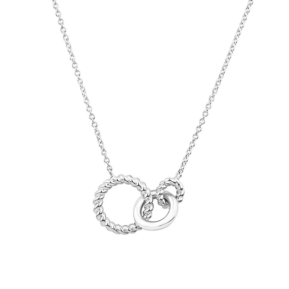 45cm (18) Open Heart Necklace in Sterling Silver