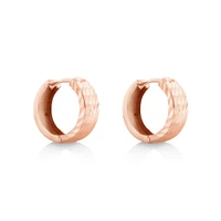 11mm Huggie Earrings in 10kt Rose Gold