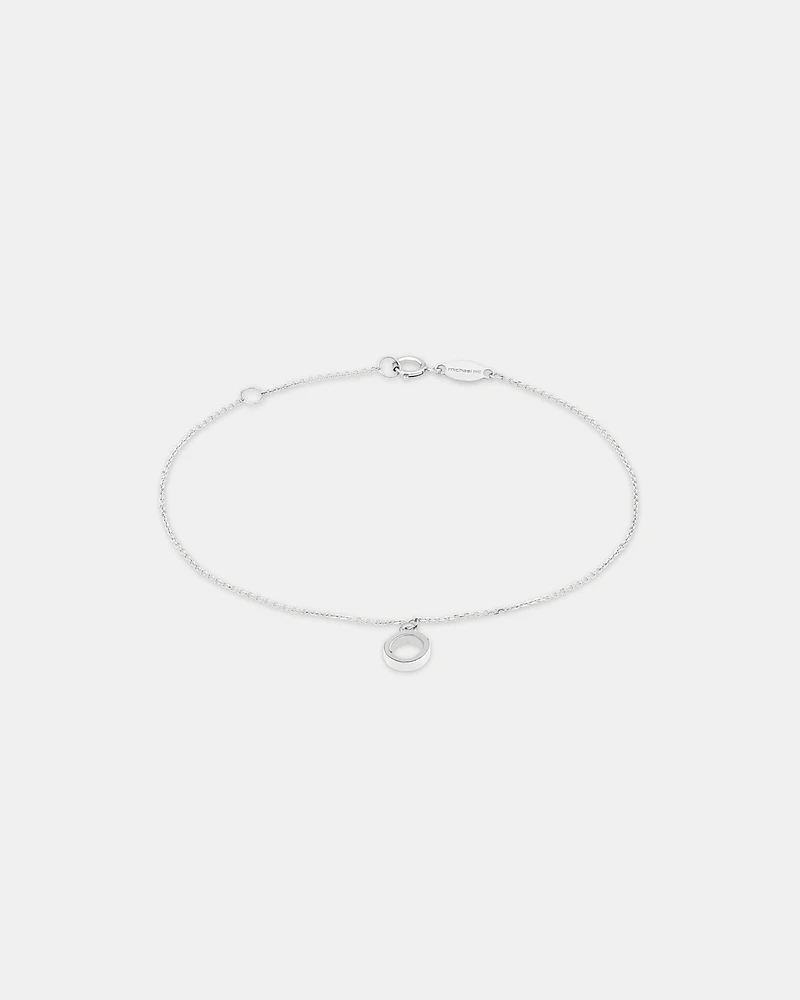 Bracelet à initiale « D » en argent