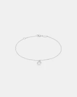 19cm (7.5") N Initial Bracelet in Sterling Silver