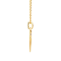 Pendentif cœur gravable accentué de diamants en or jaune 10kt