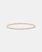 0.68 Carat TW Diamond Row Flex Bangle in 10kt Rose Gold