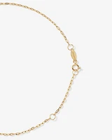 Flat Paperclip Chain Anklet in 10kt Yellow Gold