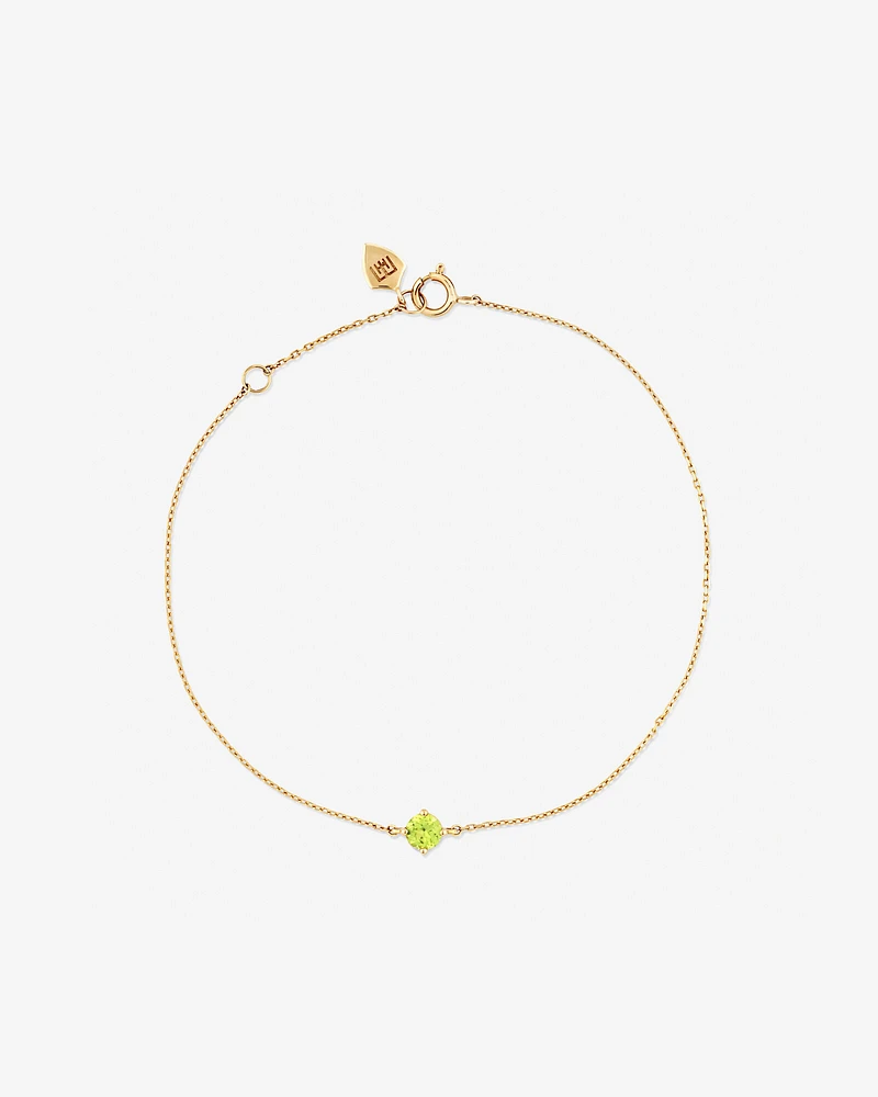 Bracelet with Peridot in 10kt Yellow Gold