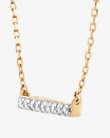 Bar Necklace with 0.10 Carat TW of Diamonds in 10kt Yellow Gold