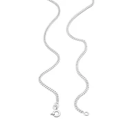 60cm (24") 1.5mm - 2mm Width Curb Chain in 925 Sterling Silver