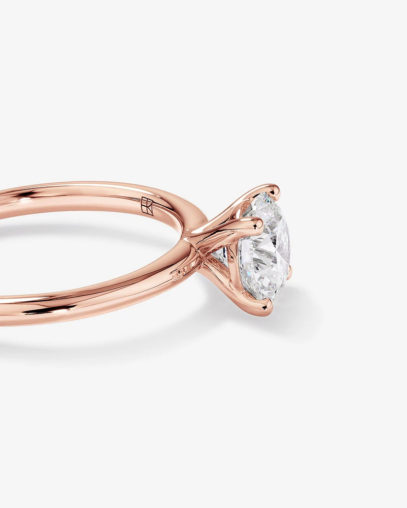 Carat TW Round Brilliant Laboratory-Grown Diamond Solitaire Engagement Ring in 14kt Gold