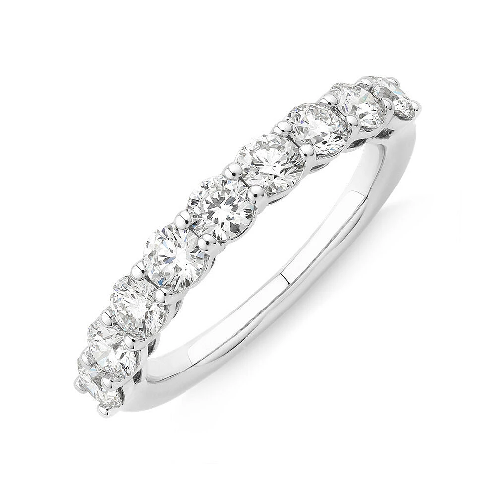 Ring with Carat TW Laboratory Grown Diamonds in 14kt White Gold