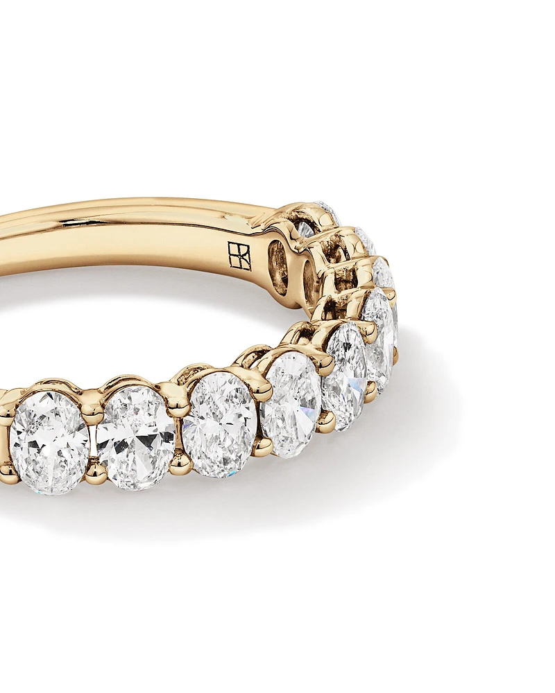 1.17 Carat TW Oval Laboratory-Grown Diamond Wedding Ring in 14kt White Gold