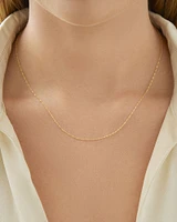 45cm (18") Hollow Singapore Chain in 10kt Yellow Gold