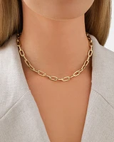 42.5cm Oval Paperclip Chain in 10kt 42.5cm Hollow Oval Paperclip Chain in 10kt Yellow Gold