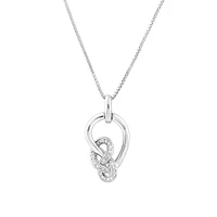 Small Knots Pendant with 0.13 Carat TW of Diamonds in Sterling Silver