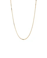 55cm (22") 3mm Width Solid Flat Bevelled Curb Chain in 10kt Yellow Gold