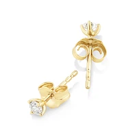 Stud Earrings with 1/7 Carat TW of Diamonds in 10kt Yellow Gold