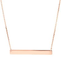 Engravable Bar Necklace in 10kt Yellow Gold