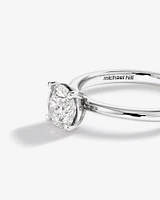 1.00 Carat TW Round Brilliant Diamond Solitaire Engagement Ring in 14kt White Gold