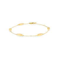 Marquise Station Bracelet in 10kt Yellow Gold