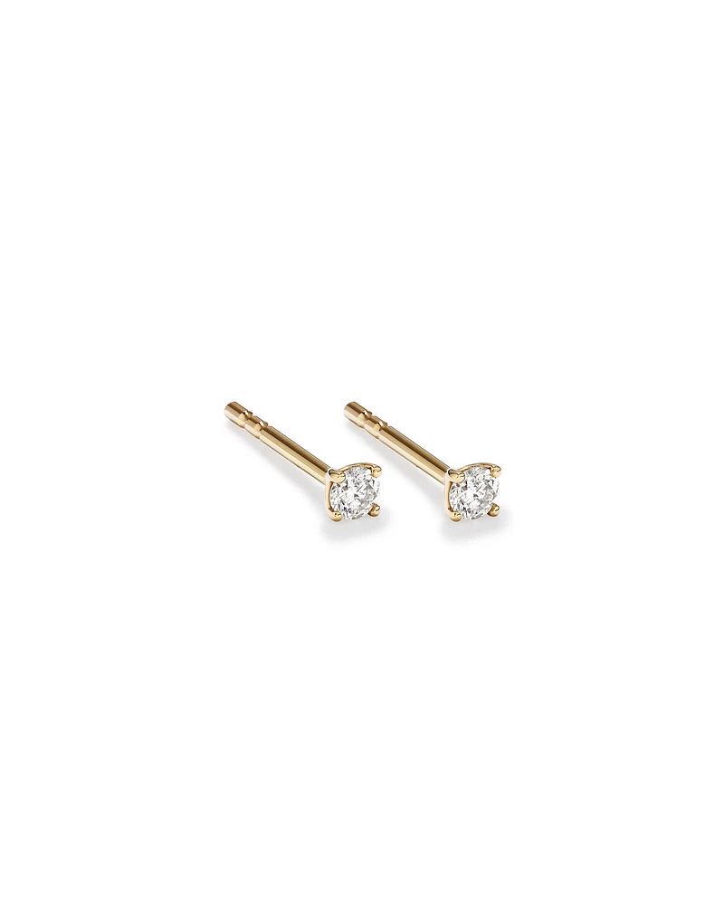 0.10 Carat TW Diamond Mini Solitaire Stud Earrings in 10kt White Gold