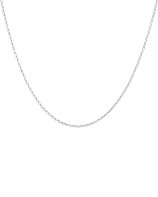 45cm (18") 1mm-1.5mm Width Diamond Cut Belcher Chain in 18kt White Gold